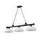 Z-Lite Cordon 3 Light Billiard, Matte Black & White Linen 2306-3MB-DWL14 - alternate 7